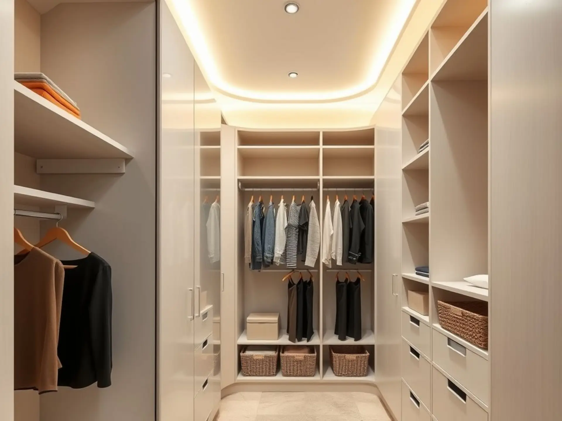 Маленькая гардеробная: идеи обустройства и полезные советы для компактного пространства